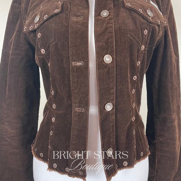 Rare Corduroy Studded Jacket ASO Dawn Summers Buffy the Vampire Slayer Y2K VTG - Picture 9 of 11